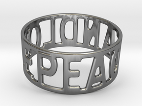 Peaceandlove 78 Bracelet in Fine Detail Polished Silver