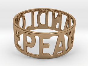 Peaceandlove 78 Bracelet in Polished Brass