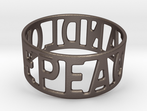 Peaceandlove 78 Bracelet in Polished Bronzed Silver Steel