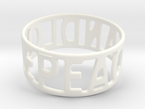 Peaceandlove 78 Bracelet in White Processed Versatile Plastic