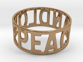 Peaceandlove 80 Bracelet in Polished Brass