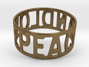 Peaceandlove 80 Bracelet in Polished Bronze