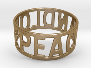 Peaceandlove 80 Bracelet in Polished Gold Steel