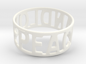 Peaceandlove 80 Bracelet in White Processed Versatile Plastic