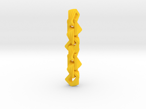 Rectangular chain pendant in Yellow Processed Versatile Plastic