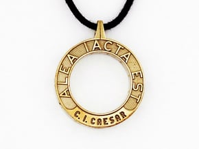 Alea Iacta Est in Polished Brass