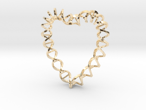 DNA Heart in 14K Yellow Gold