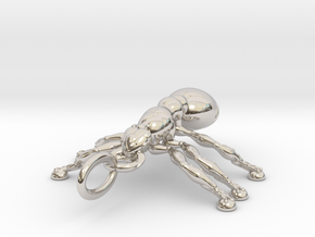 ANT PENDANT in Rhodium Plated Brass