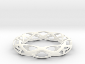 Hole Bracelet  in White Processed Versatile Plastic