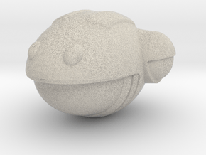 Have A Nice Day - Smiley Face - Low Poly - Standle in Natural Sandstone