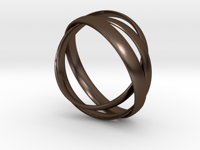 Rings in Polished Bronze Steel