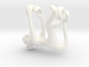 3D-Monkeys 284 in White Processed Versatile Plastic