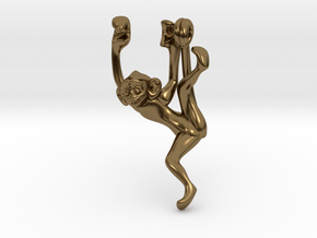 3D-Monkeys 287 in Polished Bronze
