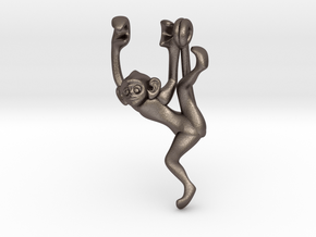 3D-Monkeys 287 in Polished Bronzed Silver Steel
