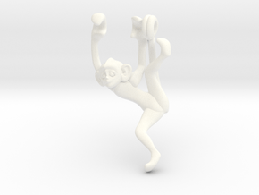 3D-Monkeys 287 in White Processed Versatile Plastic