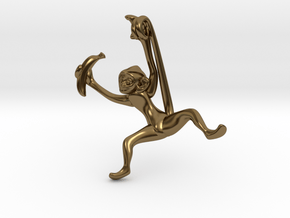 3D-Monkeys 288 in Polished Bronze