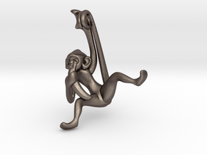 3D-Monkeys 289 in Polished Bronzed Silver Steel
