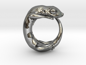 (Size 5) Gecko Ring in Polished Silver