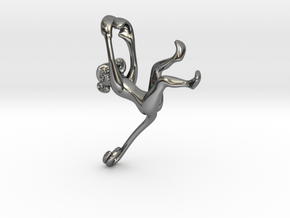 3D-Monkeys 291 in Fine Detail Polished Silver