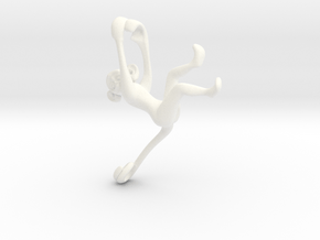 3D-Monkeys 291 in White Processed Versatile Plastic