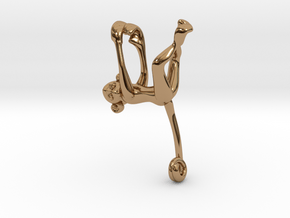 3D-Monkeys 292 in Polished Brass