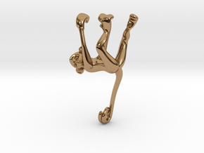 3D-Monkeys 294 in Polished Brass