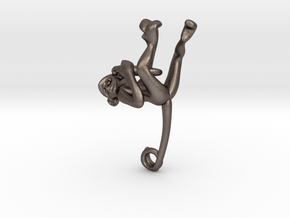 3D-Monkeys 295 in Polished Bronzed Silver Steel