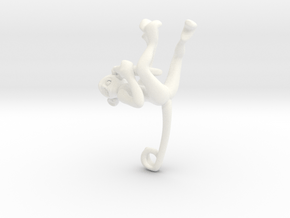 3D-Monkeys 295 in White Processed Versatile Plastic