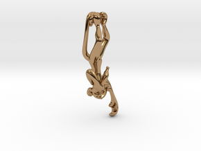 3D-Monkeys 296 in Polished Brass