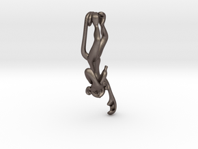 3D-Monkeys 296 in Polished Bronzed Silver Steel