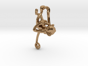 3D-Monkeys 297 in Polished Brass