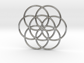 Flower of Life - Hollow in Fine Detail Polished Silver