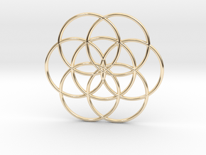 Flower of Life - Hollow in 14K Yellow Gold