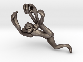 3D-Monkeys 303 in Polished Bronzed Silver Steel