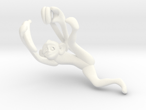 3D-Monkeys 303 in White Processed Versatile Plastic
