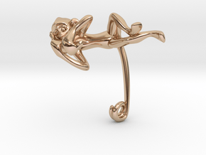 3D-Monkeys 304 in 14k Rose Gold Plated Brass