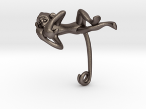 3D-Monkeys 304 in Polished Bronzed Silver Steel