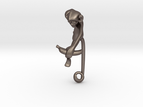 3D-Monkeys 307 in Polished Bronzed Silver Steel