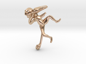 3D-Monkeys 309 in 14k Rose Gold Plated Brass