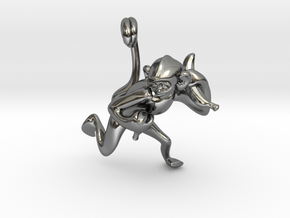 3D-Monkeys 314 in Fine Detail Polished Silver