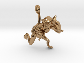 3D-Monkeys 314 in Polished Brass