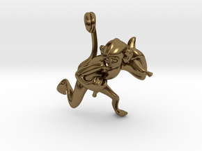 3D-Monkeys 314 in Polished Bronze