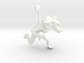 3D-Monkeys 314 in White Processed Versatile Plastic