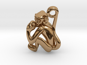 3D-Monkeys 315 in Polished Brass