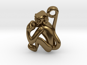 3D-Monkeys 315 in Polished Bronze