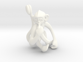 3D-Monkeys 316 in White Processed Versatile Plastic