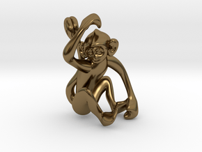 3D-Monkeys 317 in Polished Bronze