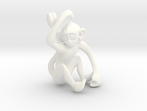 3D-Monkeys 317 in White Processed Versatile Plastic