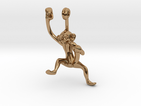 3D-Monkeys 319 in Polished Brass