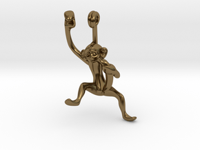 3D-Monkeys 319 in Polished Bronze